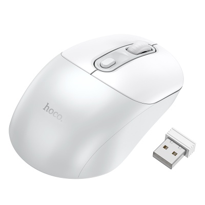 Мышь беспроводная HOCO GM28 Business, Bluetooth, белый+серый