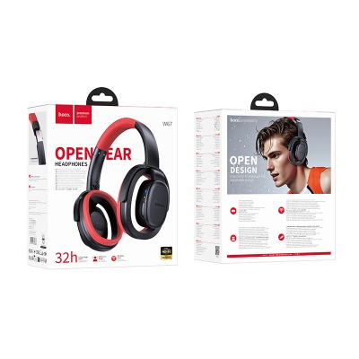 Беспроводные наушники накладные HOCO W67 Rhyme, Bluetooth, черный