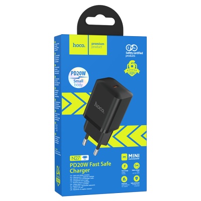 Сетевое зарядное устройство HOCO N27 Innovative 1xUSB-C, 20W, черный