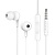 Проводные наушники BOROFONE BM49 Player, Jack 3.5mm, 1.2 м, белый