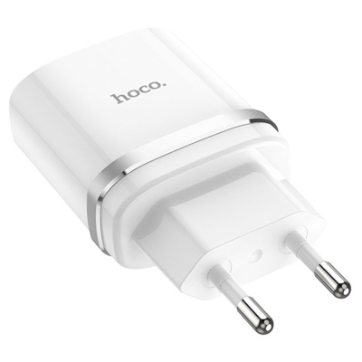 Сетевое зарядное устройство HOCO C12Q Smart 1xUSB, 3A, 18W, белый