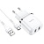 Сетевое зарядное устройство HOCO N4 Aspiring 2xUSB с Кабелем USB - Type-C, 2.4A, 10.8W, белый