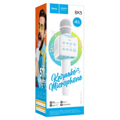 Микрофон беспроводной HOCO BK5 Cantando, Bluetooth, синий