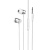 Проводные наушники BOROFONE BM66 New sound, Jack 3.5mm, 1.2 м, серебристый