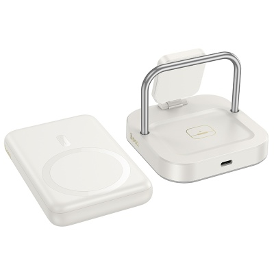 Настольная зарядная станция HOCO CQ16 Astute для iPhone+Apple Watch, 2A, 5W/7.5W/10W/15W, белый