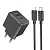 Сетевое зарядное устройство HOCO CS14A Ocean 1xUSB + 1xUSB-C с Кабелем Type-C - Lightning, 3A, 20W, черный оптом Сетевое зарядное устройство HOCO CS14A Ocean 1xUSB + 1xUSB-C с Кабелем Type-C - Lightning, 3A, 20W, черный