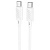 Кабель USB-C HOCO X88 Gratified Type-C - Type-C, 3A, 60W, 1 м, белый
