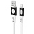 Кабель USB BOROFONE BX35 Carib USB - Lightning, 2.4А, 1 м, белый