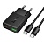 Сетевое зарядное устройство HOCO N73 Speed 1xUSB + 1xUSB-C с Кабелем Type-C - Type-C, 3A, 20W, черный оптом Сетевое зарядное устройство HOCO N73 Speed 1xUSB + 1xUSB-C с Кабелем Type-C - Type-C, 3A, 20W, черный