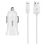 Автомобильное зарядное устройство HOCO Z2, 1xUSB с Кабелем USB - Lightning, 1.5A, белый