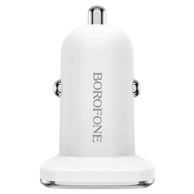 Автомобильное зарядное устройство BOROFONE BZ12 Lasting power, 2xUSB, 2.1A, белый