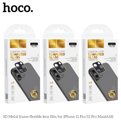 Защитное стекло на заднюю камеру HOCO A18 для iPhone 11 Pro/11 Pro Max, серебристый
