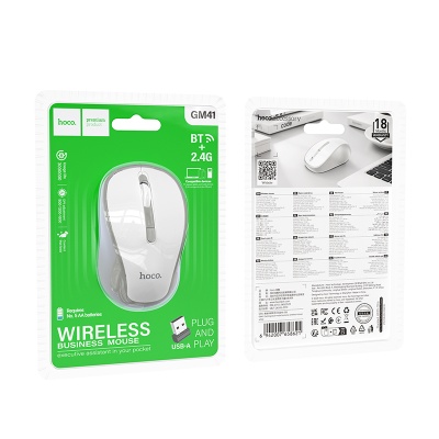 Мышь беспроводная HOCO GM41 Exciting, Bluetooth, белый