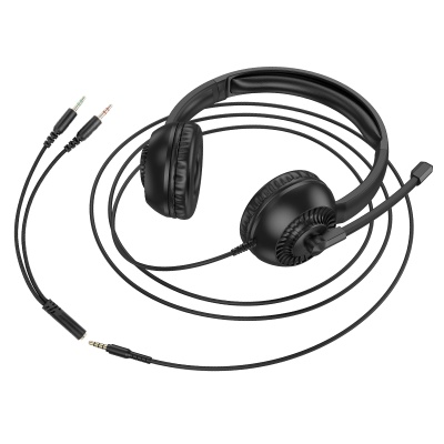Проводные наушники HOCO W112 Pure, Jack 3.5mm, 1.8 м, черный