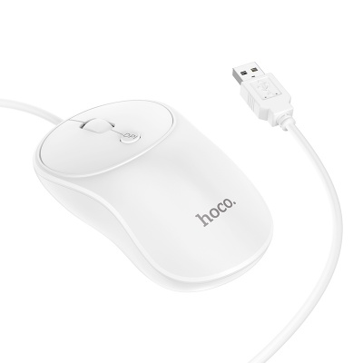 Мышь проводная HOCO GM13 Esteem, USB, белый