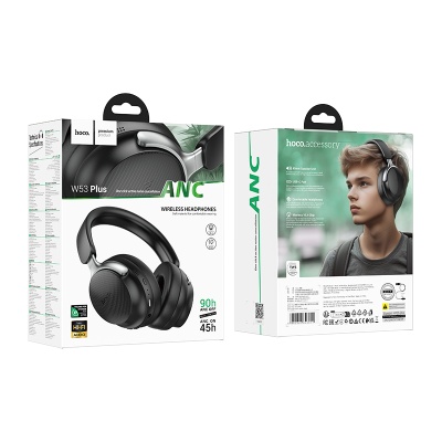 Беспроводные наушники накладные HOCO W53 Plus, Bluetooth, черный
