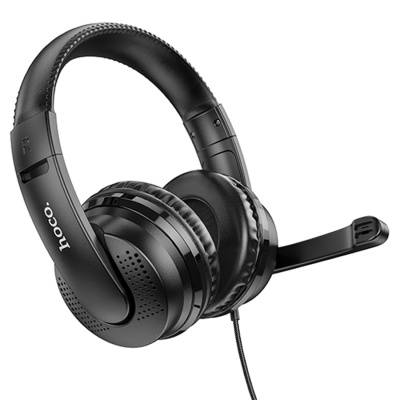 Проводные наушники HOCO W103 Magic, Jack 3.5mm+AUX, 1.2 м, черный