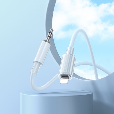 Аудиокабель BOROFONE BL21 Lemon AUX Jack 3,5 (m) - Lightning (m), 1 м, белый