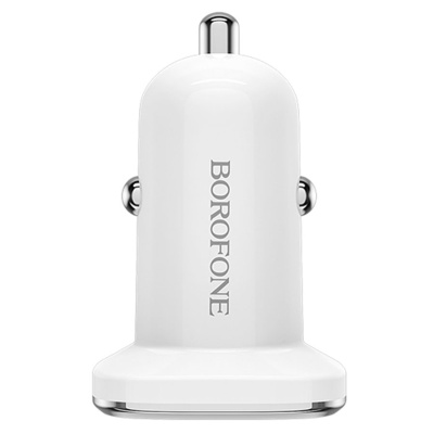 Автомобильное зарядное устройство BOROFONE BZ12A Lasting, 1xUSB, 3A, 18W, белый