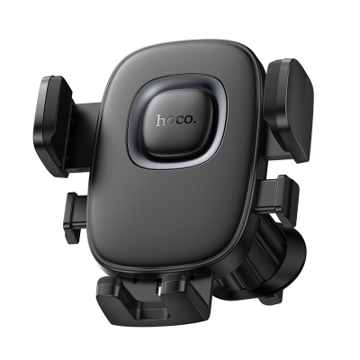 Автомобильный держатель HOCO H75 Crown, зажимной, на воздуховод, черный+серый металлик