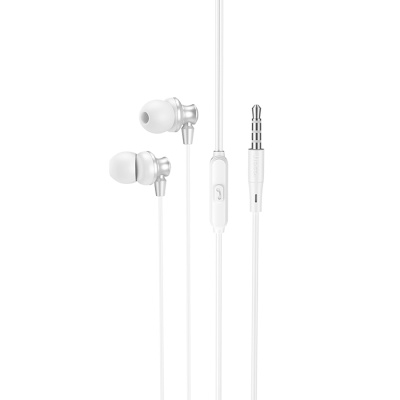Проводные наушники HOCO M98 Delighted, Jack 3.5mm, 1.2 м, серебристый