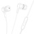 Проводные наушники HOCO M124 Wide, Jack 3.5mm, 1.2 м, белый оптом Проводные наушники HOCO M124 Wide, Jack 3.5mm, 1.2 м, белый