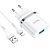 Сетевое зарядное устройство HOCO N1 Ardent 1xUSB с Кабелем USB - Lightning, 2.4A, 10.8W, белый