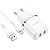 Сетевое зарядное устройство HOCO N4 Aspiring 2xUSB с Кабелем USB - Micro, 2.4A, белый
