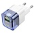 Сетевое зарядное устройство HOCO C131A Platinum 1xUSB + 1xUSB-C, 3A, 30W, прозрачный синий оптом Сетевое зарядное устройство HOCO C131A Platinum 1xUSB + 1xUSB-C, 3A, 30W, прозрачный синий