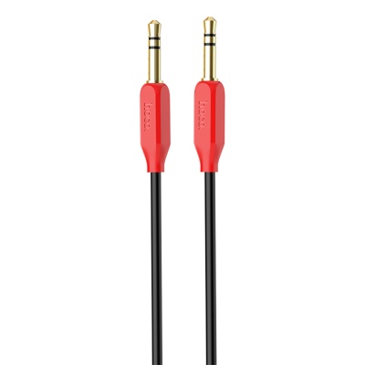 Аудиокабель HOCO UPA11 AUX Jack 3,5 (m) - Jack 3,5 (m), 1 м, черный+красный
