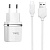 Сетевое зарядное устройство HOCO C11 Smart 1xUSB с Кабелем USB - Micro, 1A, 5W, белый