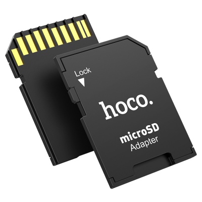 Переходник/Адаптер HOCO HB22 Card reader SD - TF, черный
