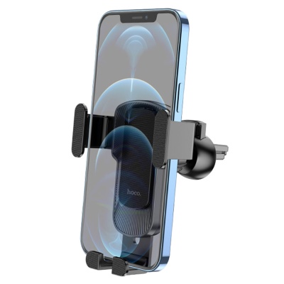 Автомобильный держатель HOCO CA103 Vertical & horizontal, зажимной, на воздуховод, черный+серый металлик