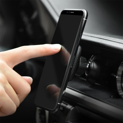 Автомобильный держатель HOCO CA23 Lotto, магнитный, на воздуховод, черный+красный