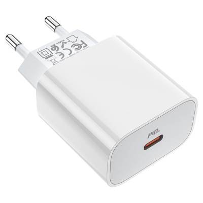 Сетевое зарядное устройство HOCO C76A Plus Speed 1xUSB-C, 3A, 20W, белый