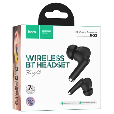 Беспроводные наушники TWS HOCO EQ2 Thought, Bluetooth 5.3, черный