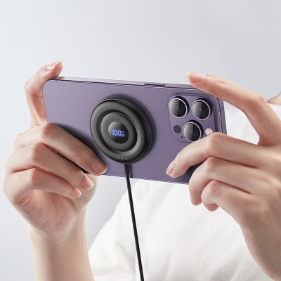 Беспроводное зарядное устройство HOCO CW61 Phantom с Кабелем Type-C, 5W/7.5W/10W/15W, черный