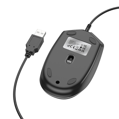 Мышь проводная BOROFONE BG10 Soaring, USB, черный