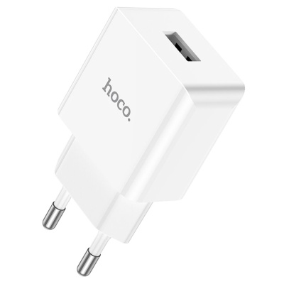 Сетевое зарядное устройство HOCO C106A 1xUSB, 2.1A, 10.5W, белый