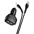 Автомобильное зарядное устройство HOCO Z36 Leader, 2xUSB с Кабелем USB - Lightning, 2.4A, черный
