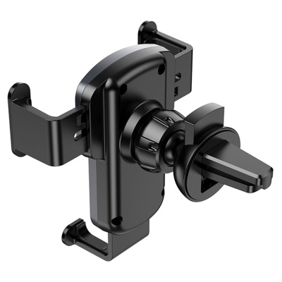 Автомобильный держатель HOCO CA103 Vertical & horizontal, зажимной, на воздуховод, черный+серый металлик