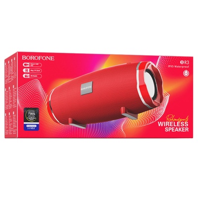 Портативная колонка BOROFONE BR3 Rich, Bluetooth, красный