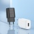 Сетевое зарядное устройство HOCO C134A Solid 1xUSB с Кабелем USB - Lightning, 2.4A, черный