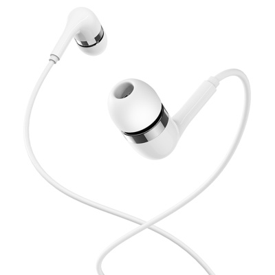 Проводные наушники BOROFONE BM39 Refined, Jack 3.5mm, 1.2 м, белый