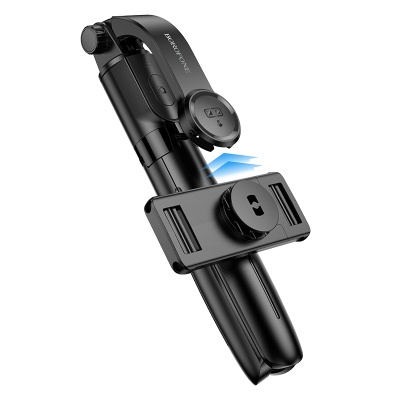 Селфи-палка монопод/трипод BOROFONE BY13 Nube, встроенный аккумулятор, 63-90мм, черный