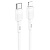 Кабель USB-C HOCO X83 Victory Type-C - Lightning, 20W, 1 м, белый