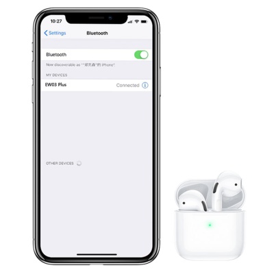 Беспроводные наушники TWS HOCO EW03 Plus, Bluetooth, белый